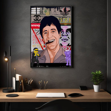Tony Montana - Leinwandbild Pop Art (Canvas) kaufen bei Linkreich – Jetzt entdecken!