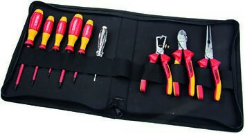 TOOLS VDE Werkzeug - Satz 9 - teilig – Elektriker Werkzeugtasche mit Seitenschneider, Abisolierzange, Schraubendrehern & Phasenprüfer – CONEL Profi - Isolierwerkzeug 1000V (Elektriker - Werkzeug) kaufen bei Linkreich – Jetzt entdecken!