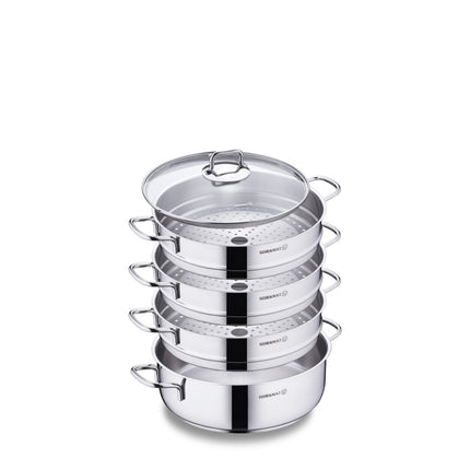 Topfset Edelstahl Korkmaz Perla 28 Cm 2 Teilig Induktion Poliertes Edelstahl