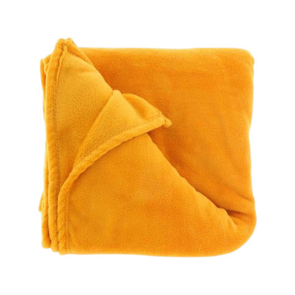 Teddy-Decke 150 x 200 cm » Kuscheldecke "Torvah" » Wohndecke strahlend gelb / mango » Couchdecke Teddy Fleece