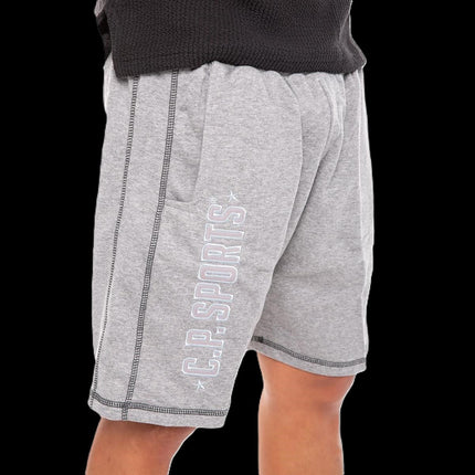 SEO. Trainingshose Bodybuildinghose Fitness Hose kurz - C.P.Sports - S18 - Light Grey Linkreich