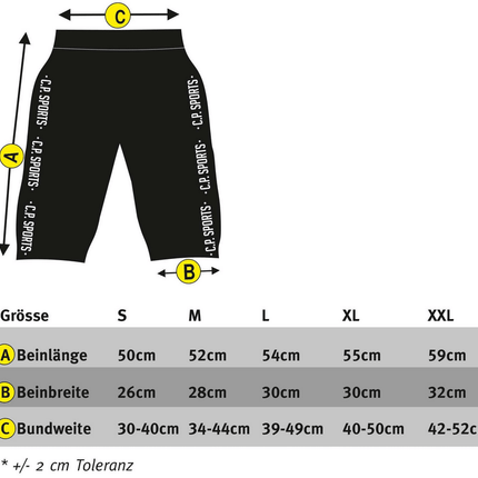 SEO. Trainingshose Bodybuildinghose Fitness Hose kurz - C.P.Sports - S18 - Black Linkreich