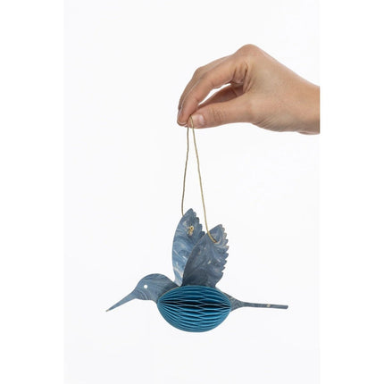 SEO. TRANQUILLO Papieranhänger Hummingbird - Kolibri vers. Farben - Blau Linkreich
