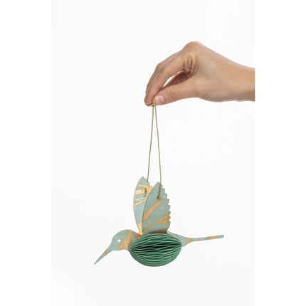 SEO. TRANQUILLO Papieranhänger Hummingbird - Kolibri vers. Farben - Grün Linkreich