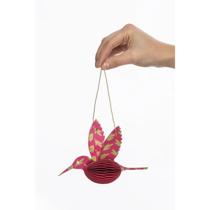 SEO. TRANQUILLO Papieranhänger Hummingbird - Kolibri vers. Farben - Pink Linkreich