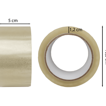 SEO. Transparentes Klebeband - Leise abrollend - 50mm x 66m - ca. 50µm - 1 Linkreich