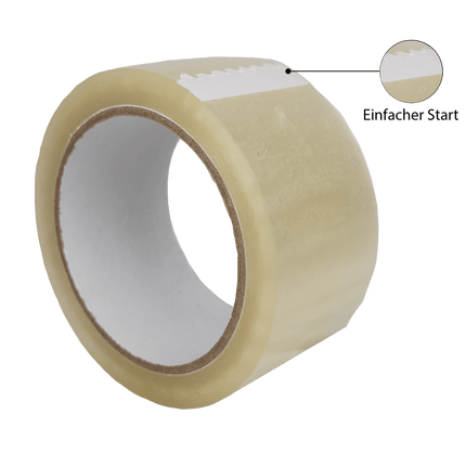 SEO. Transparentes Klebeband - Leise abrollend - 50mm x 66m - ca. 50µm - 1 Linkreich