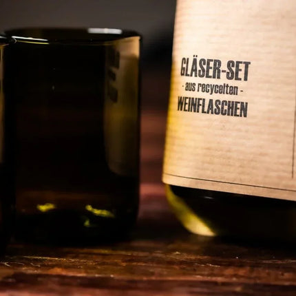 Trinkgläser aus recycelten Weinflaschen – Nachhaltig, robust und spülmaschinenfest