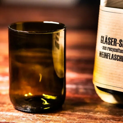 Trinkgläser aus recycelten Weinflaschen – Nachhaltig, robust und spülmaschinenfest