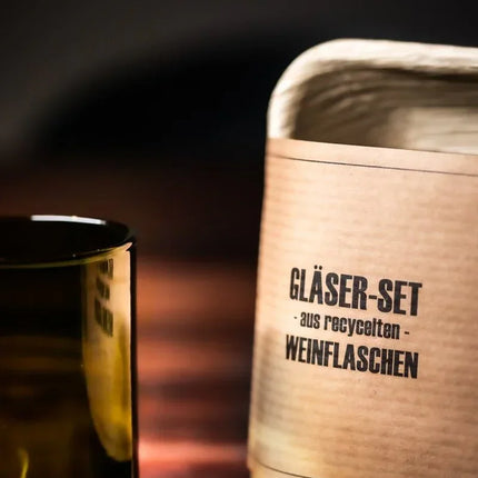 Trinkgläser aus recycelten Weinflaschen – Nachhaltig, robust und spülmaschinenfest