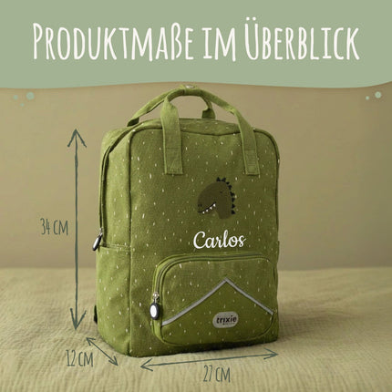 SEO. trixie - Personalisierter XXL Rucksack für Kinder - Triceratops Linkreich