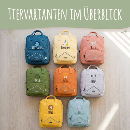 SEO. trixie - Personalisierter XXL Rucksack für Kinder - Triceratops Linkreich