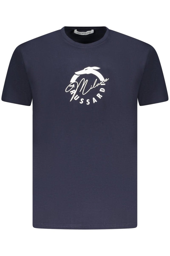 SEO. TRUSSARDI Herren T-Shirt Blau – Logo-Print aus 100% Baumwolle | soulluna.de - Blau Linkreich