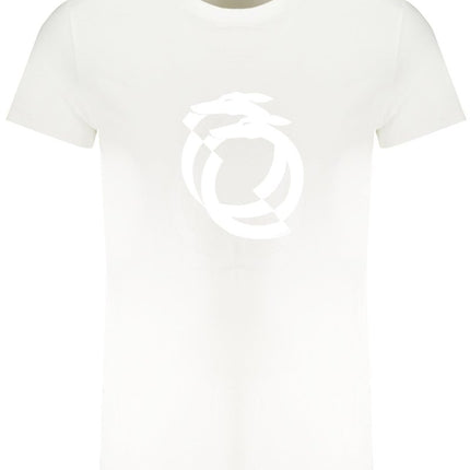 SEO. TRUSSARDI Herren T-Shirt Kurzarm Rot – Logo - Aufdruck für Frühjahr/Sommer - Weiß Linkreich