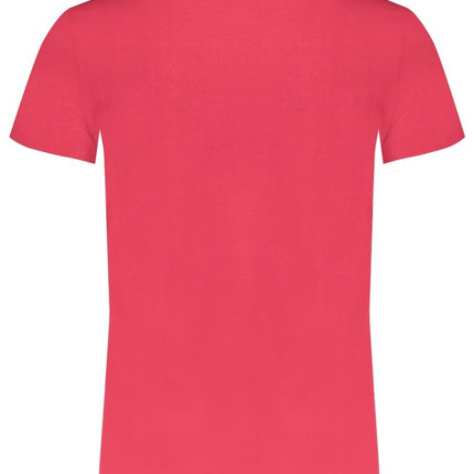 SEO. TRUSSARDI Herren T-Shirt Kurzarm Rot – Logo - Aufdruck für Frühjahr/Sommer - Weiß Linkreich