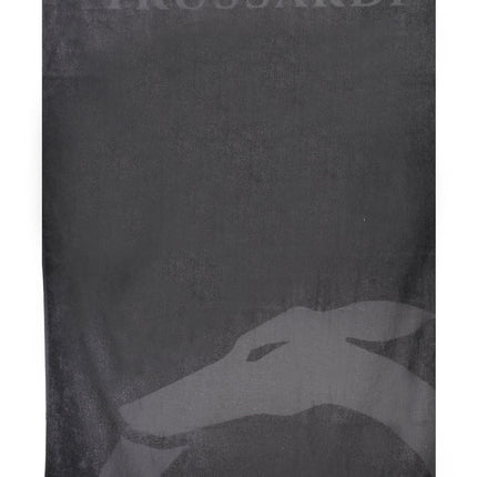 TRUSSARDI Jeans Herren-Strandtuch Schwarz – 100% Baumwolle | 88x190 cm