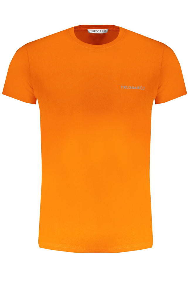 TRUSSARDI Herren T-Shirt Kurzarm Orange – 100% Baumwolle für Sommer