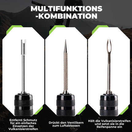 Tubeless Reifenpannenset mit Gummistopfen, Aluminiumgehäus, Griff (Werkzeuge) kaufen bei Linkreich – Jetzt entdecken!
