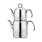 Korkmaz Erna Çaydanlık Teekannen-Set 1,2 / 2,2 l – Edelstahl 18/10, Inox