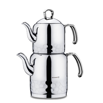 Korkmaz Erna Çaydanlık Teekannen-Set 1,2 / 2,2 l – Edelstahl 18/10, Inox