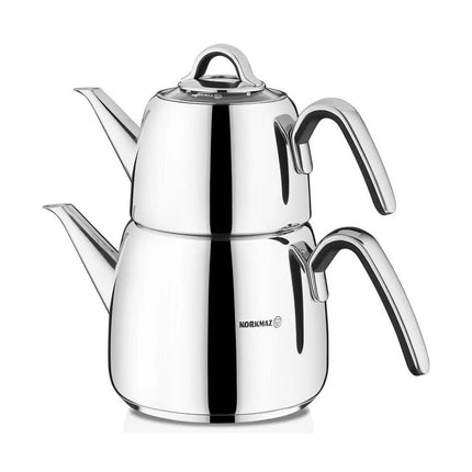 Teekannen Schwarz – 1,0 l / 2,0 l, 18/10 Edelstahl, induktionsgeeignet mit Vert Safe-Tea System