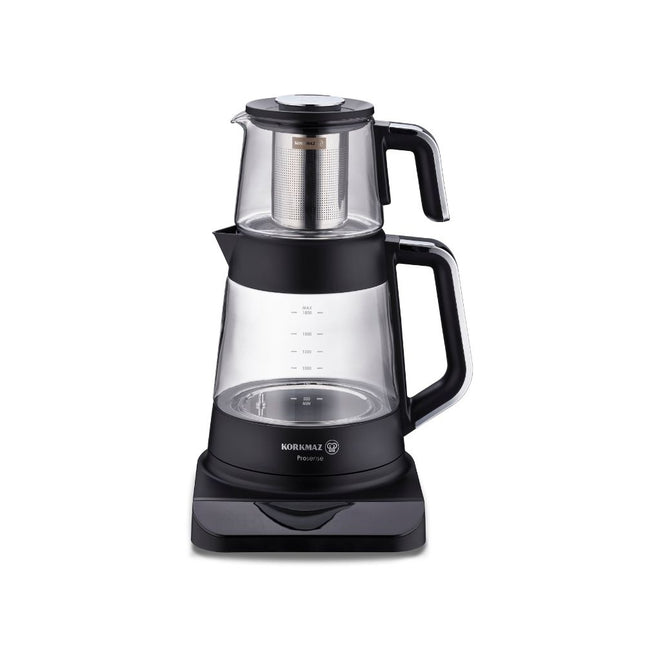 Teemaschine Elektrischer Teekocher Glas Digitaldisplay 0,8 Liter 1,8 Liter Korkmaz Prosense