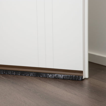 Türleiste Bürstendichtung Türdichtung 100 cm weiß braun Selbstklebend Zugluftstopper (Zugluftstopper) kaufen bei Linkreich – Jetzt entdecken!