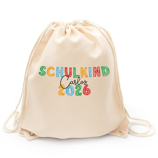 SEO. Turnbeutel für Kinder - Schulkind Kreide - zur Einschulung - Intensiv Linkreich