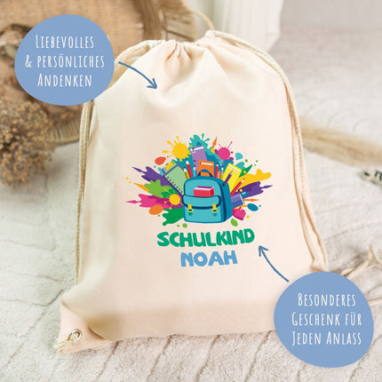 SEO. Turnbeutel für Kinder - Schulkind Rucksack - zur Einschulung - Linkreich