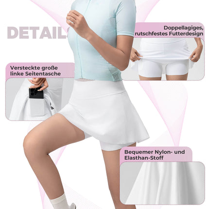 TVI Damen 2 in 1 Fahrradrock Kurze Gepolstert Radlerhose mit Tasche (Fahrradhose) kaufen bei Linkreich – Jetzt entdecken!