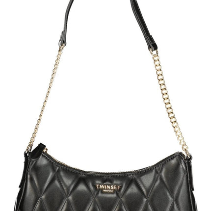 SEO. TWINSET Damen-Tasche Rosa – Schultertasche mit Kette für den Alltag - Schwarz Linkreich