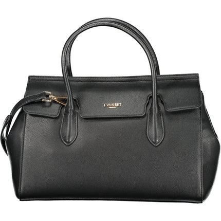 TWINSET Damen-Tasche schwarz – Elegante Tragetasche mit verstellbarem Schultergurt