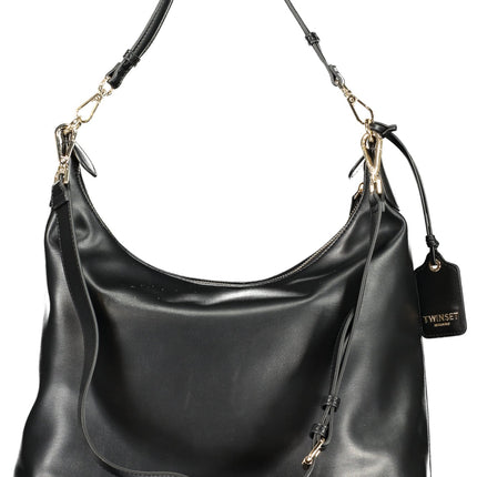 TWINSET Damen-Tasche Hobo Schwarz – Elegante Alltagstasche mit verstellbarem Gurt