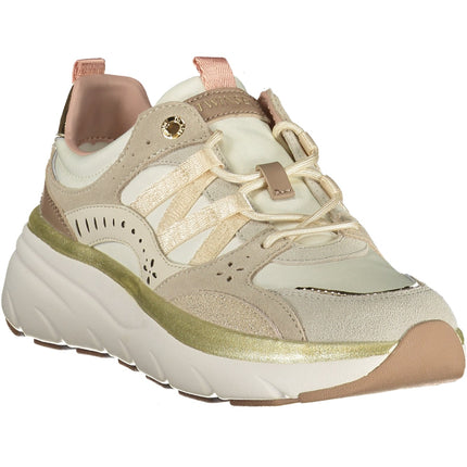 TWINSET Damen-Sportschuhe Beige – Elegante Sneaker mit gold-rosafarbenen Details | soulluna.de