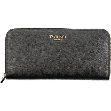 TWINSET Geldbörse Damen – Elegante schwarze Börse mit Münzfach und Logo | soulluna.de