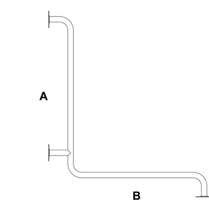 Horizontaler Haltegriff aus Edelstahl – stabil & rutschfest