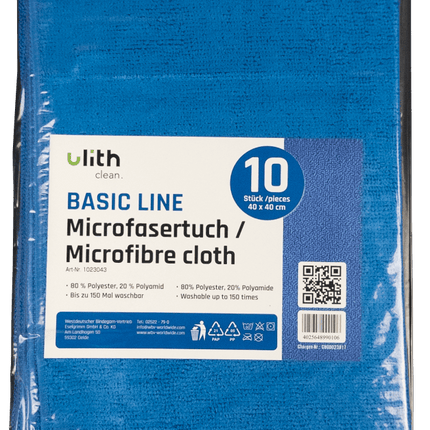 SEO. Ulith Basic Line Microfasertücher 40x40cm – Saugstark & waschbar - Blau Linkreich