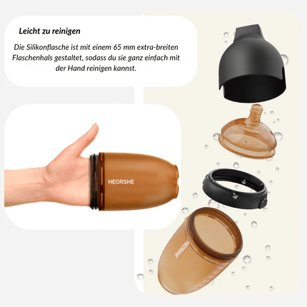 Ultra Wide Neck Baby Bottle 160ml (Grau) (Babyflasche) kaufen bei Linkreich – Jetzt entdecken!