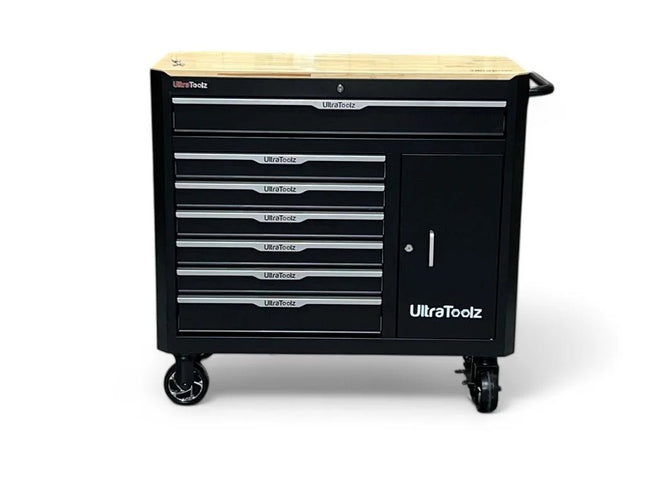 UltraToolz Werkstattwagen 7 Schubladen 110 kg – inkl. Akku - Set (4 Maschinen), Drehmomentschlüssel & Chrom - Vanadium - Werkzeug (Profi - Werkzeugwagen) kaufen bei Linkreich – Jetzt entdecken!