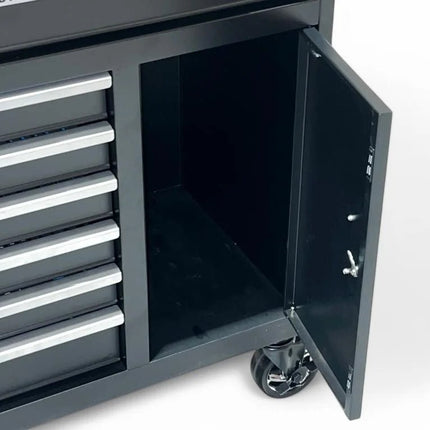 UltraToolz Werkstattwagen 7 Schubladen 110 kg – inkl. Akku - Set (4 Maschinen), Drehmomentschlüssel & Chrom - Vanadium - Werkzeug (Profi - Werkzeugwagen) kaufen bei Linkreich – Jetzt entdecken!