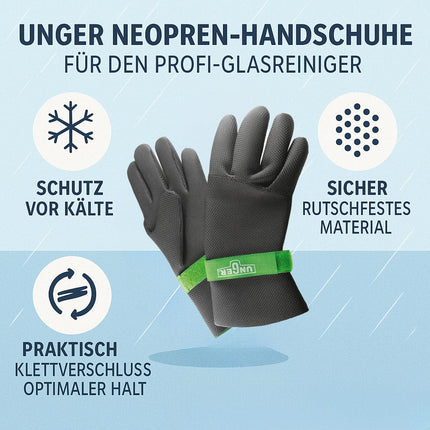 UNGER Neoprenhandschuhe für die Glasreinigung