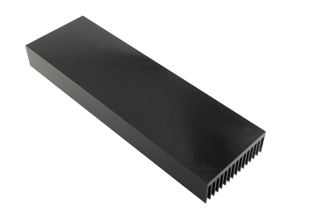 Kühlkörper 450mm plangefräst schwarz eloxiert
