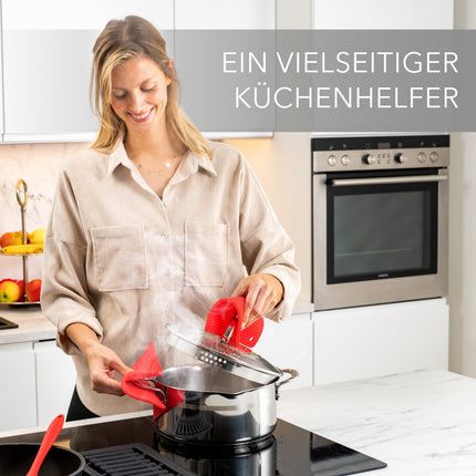 Untersetzer aus Silikon Topfuntersetzer Pfannenuntersetzer Topflappen rund & eckig Rot - 4er Set (Topfuntersetzer) kaufen bei Linkreich – Jetzt entdecken!