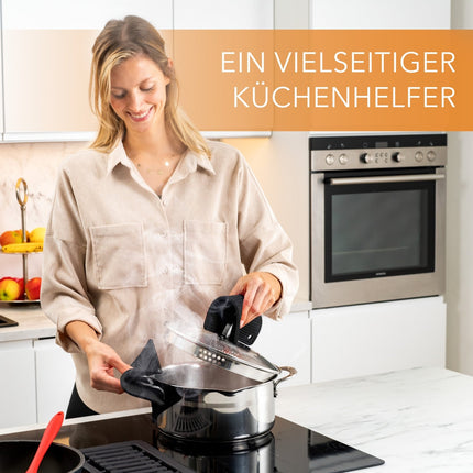 Untersetzer aus Silikon Topfuntersetzer Pfannenuntersetzer Topflappen rund & eckig Schwarz - 4er Set (Topfuntersetzer) kaufen bei Linkreich – Jetzt entdecken!