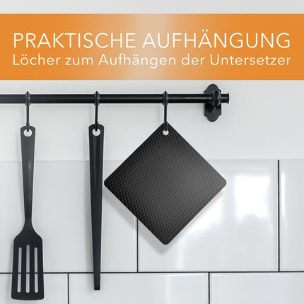 Untersetzer aus Silikon Topfuntersetzer Pfannenuntersetzer Topflappen rund & eckig Schwarz - 4er Set (Topfuntersetzer) kaufen bei Linkreich – Jetzt entdecken!