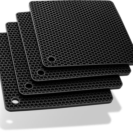 Untersetzer aus Silikon Topfuntersetzer Pfannenuntersetzer Topflappen Schwarz - 4er Set (Topfuntersetzer) kaufen bei Linkreich – Jetzt entdecken!