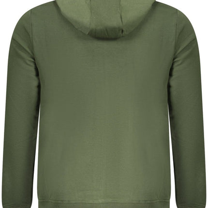 SEO. U.S. GRAND Herren - Sweatshirt mit Reißverschluss – Kapuze, 2 Taschen – Grün - Schwarz Linkreich
