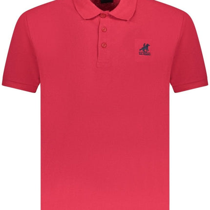 SEO. U.S. GRAND Poloshirt Herren – Weißes Polo Kurzarm aus 100% Baumwolle - Rot Linkreich