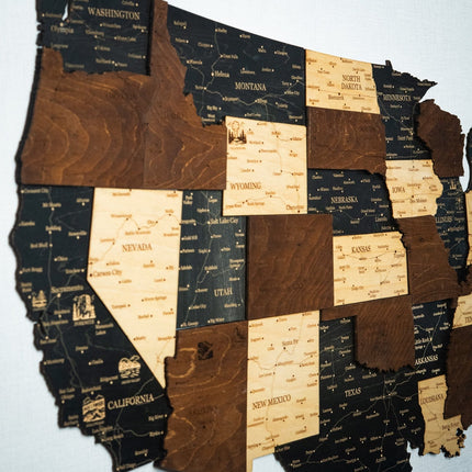 USA 3D Wooden Map (3D Wooden Country Maps) kaufen bei Linkreich – Jetzt entdecken!