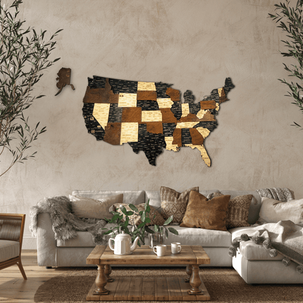USA 3D Wooden Map (3D Wooden Country Maps) kaufen bei Linkreich – Jetzt entdecken!